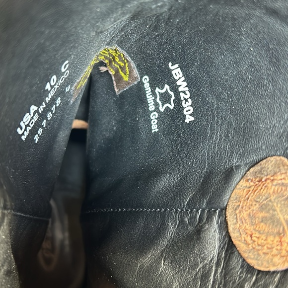 J.B. Dillon, Warm Chocolate, Size 10, Genuine Goat, Ladies Cowboy Boots - Picture 4 of 5